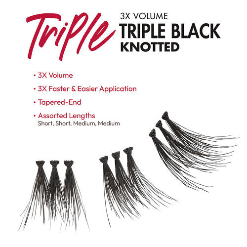 i-ENVY by Kiss Triple Black Knotted Trio Individual Eyelashes