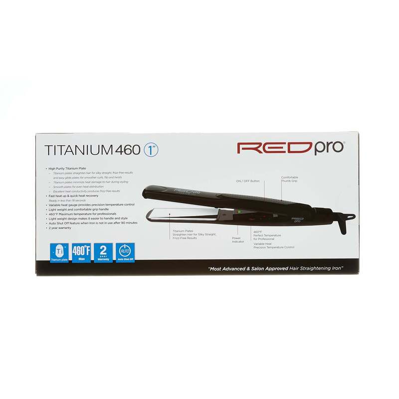 Red Pro By Kiss 1" Titanium 460 Flat Iron