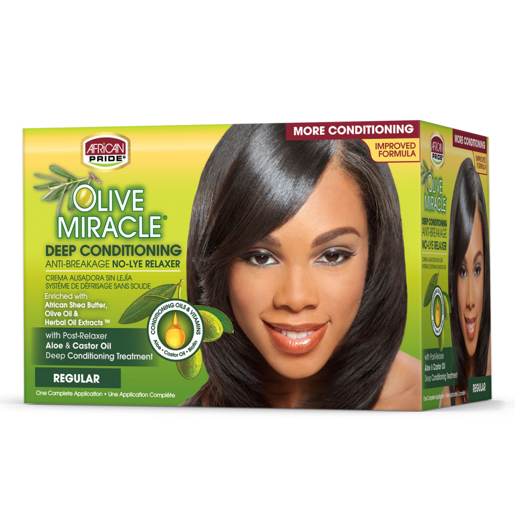 African Pride Olive Miracle Deep Conditioning Relaxer System 1 Application