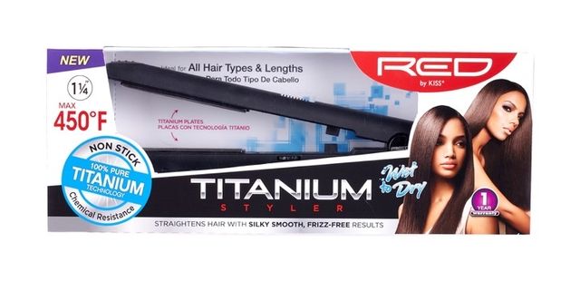 Red By Kiss 1-1/4" Titanium Styler Flat Iron