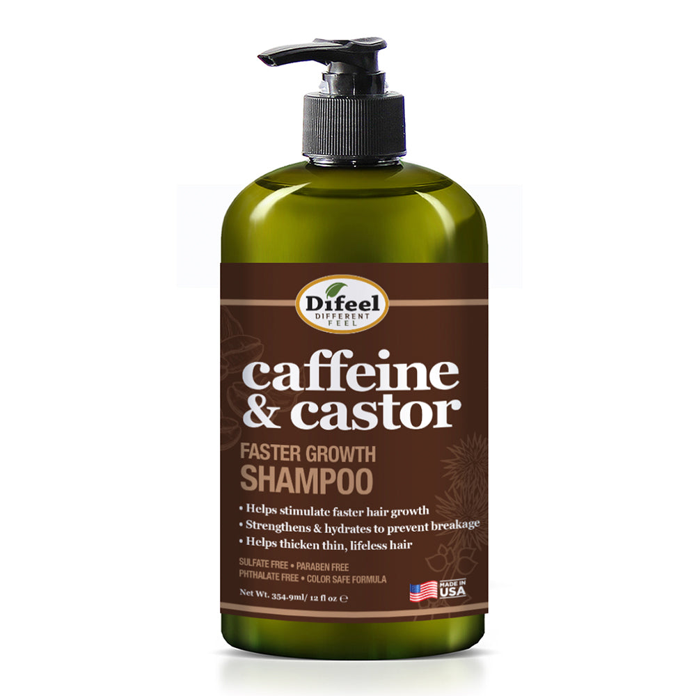 Difeel Caffeine & Castor Faster Growth Shampoo 12oz