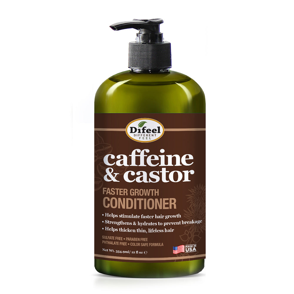 Difeel Caffeine & Castor Faster Growth Conditioner 12oz