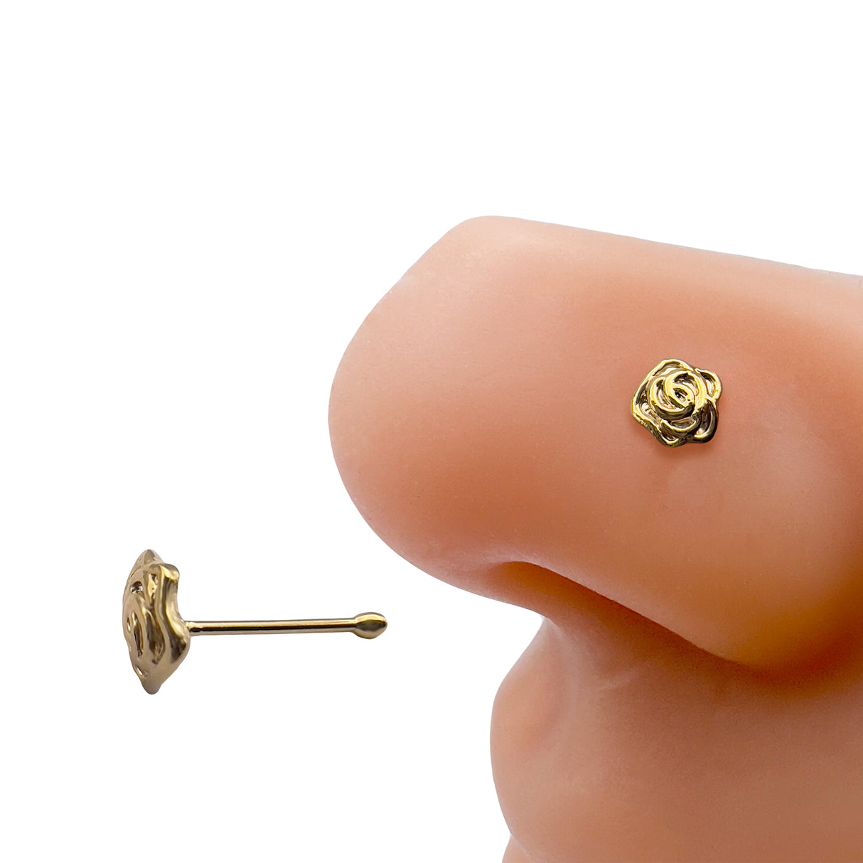 Ball Tip Nose Piercing - NP-098 Rose