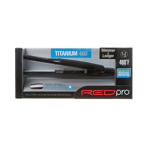 Red Pro By Kiss 1/2" Titanium 460 Flat Iron