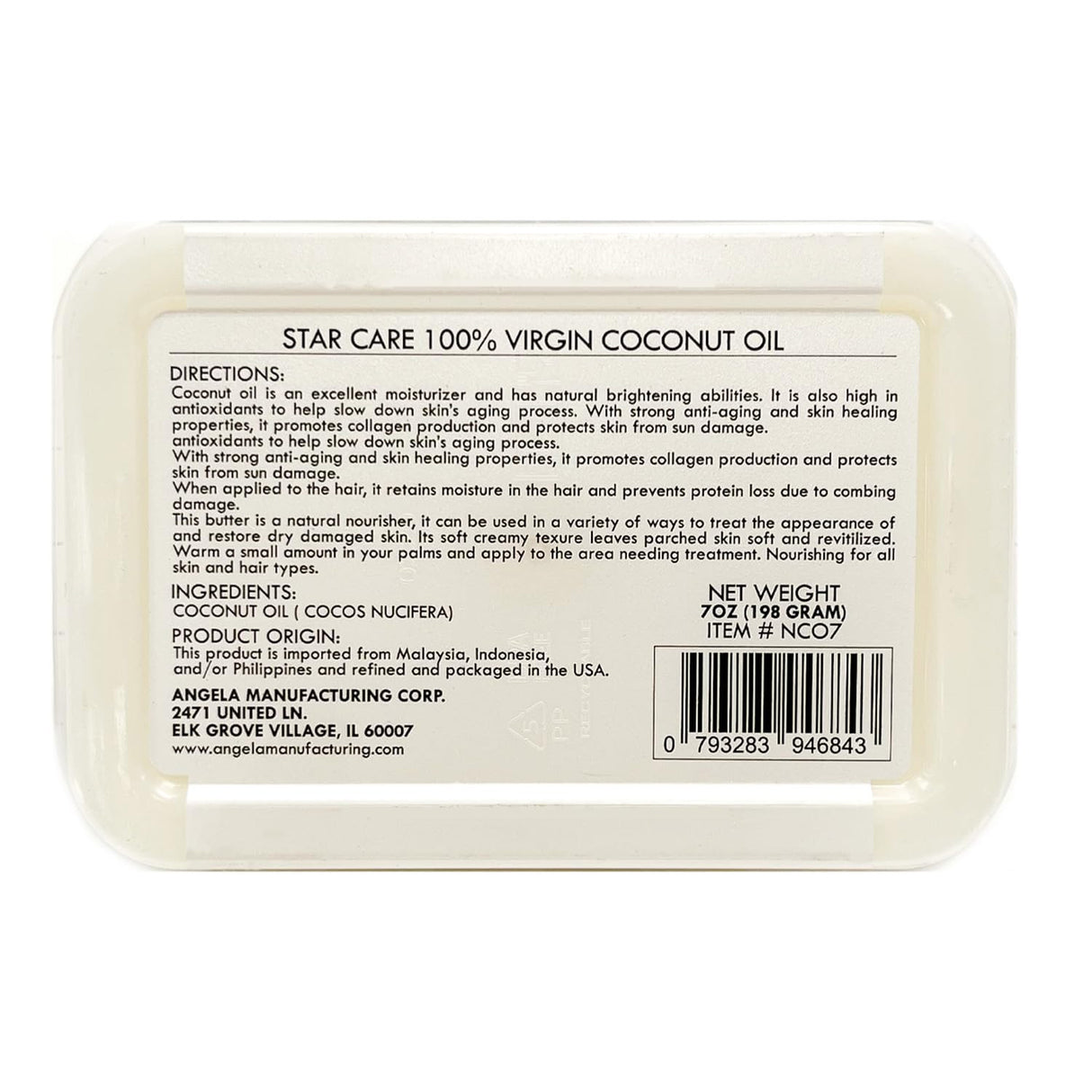 Star Care 100% Virgin Coconut Oil 7oz