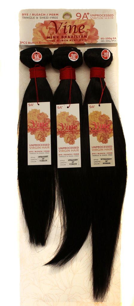 Vine Mink Brazilian 100% Human Remy Hair - 3pc Bundle with 13x4 Closure Included 300g