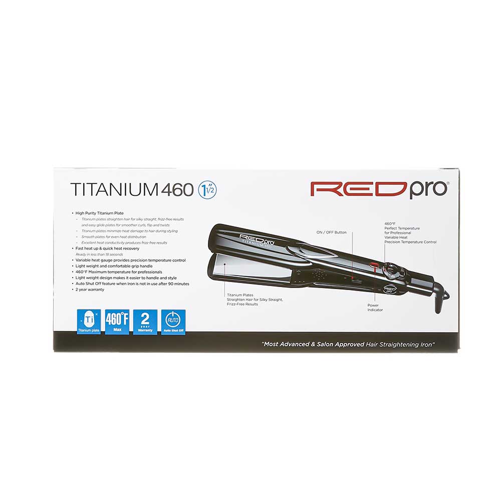 Red Pro By Kiss 1-1/2" Titanium 460 Flat Iron