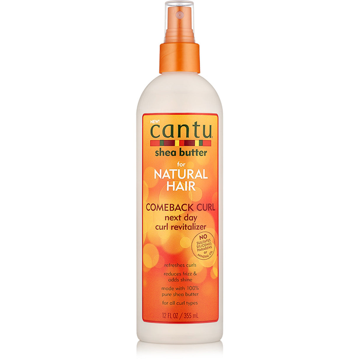 Cantu Shea Butter Spray Comeback Curl Next Day Curl Revitalizer 12oz
