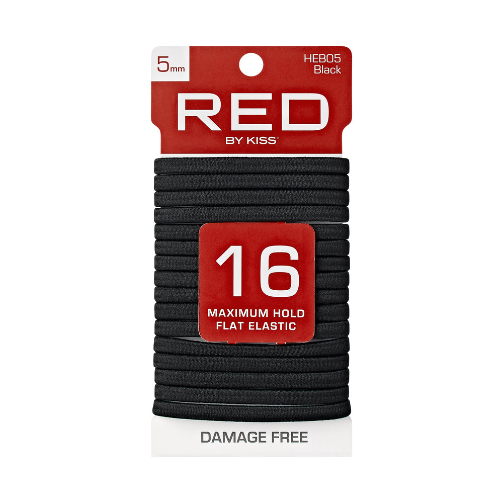 Red by Kiss Elastic Bands 16/ct Flat Black