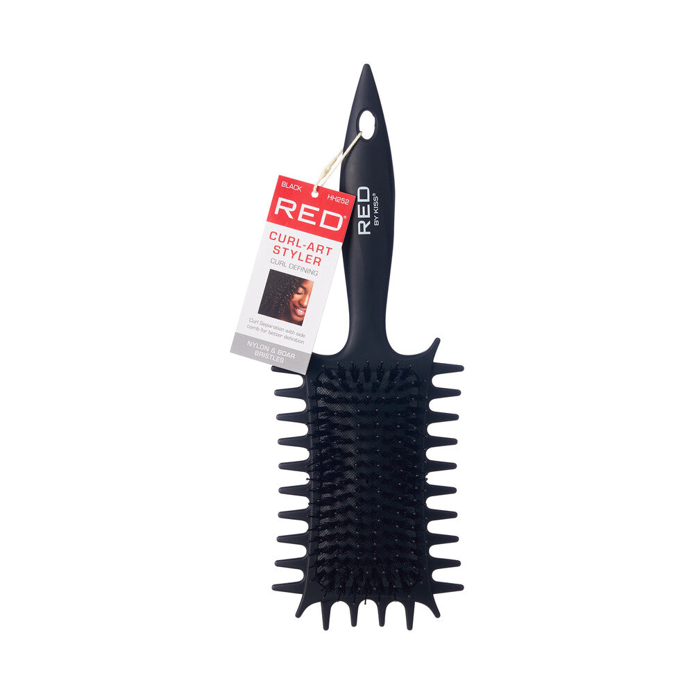 Red by Kiss CURL DEFINING BRUSH NYLON & BOAR BLK