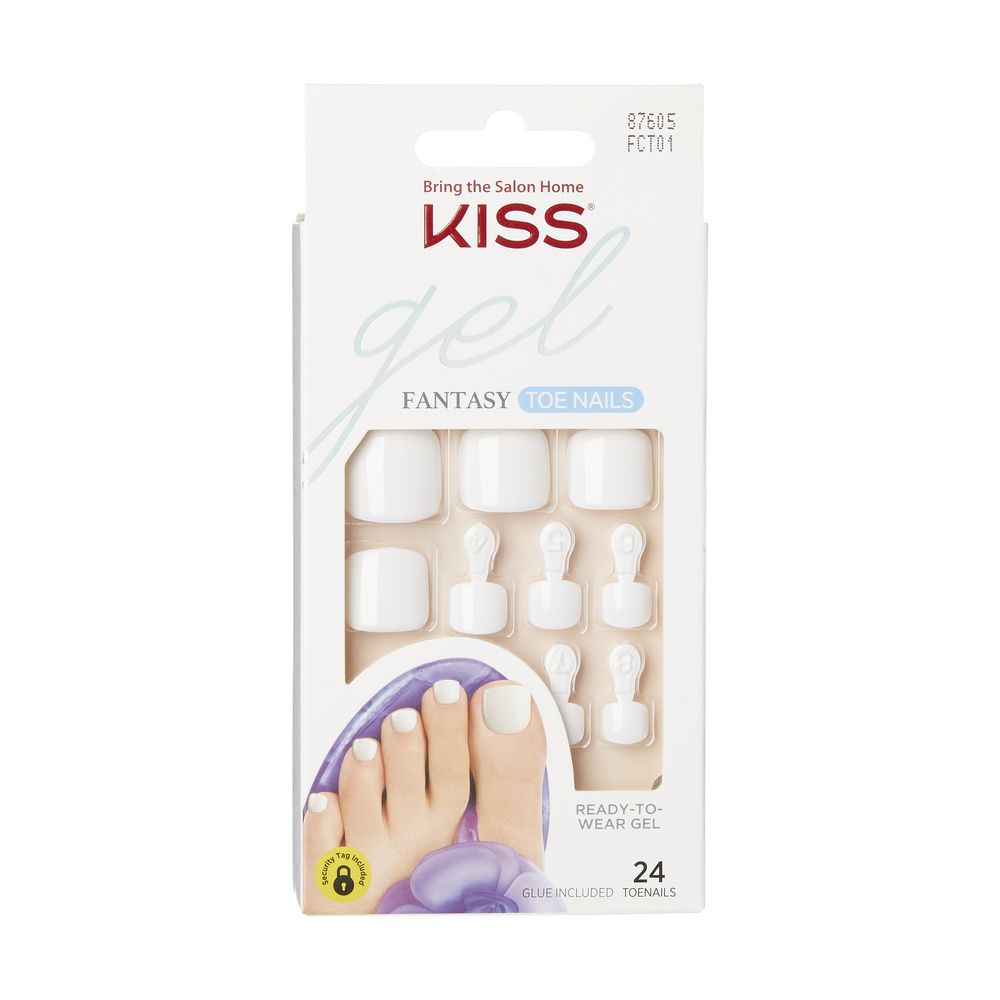 Kiss Gel Fantasy Press-On Pedicure Nails