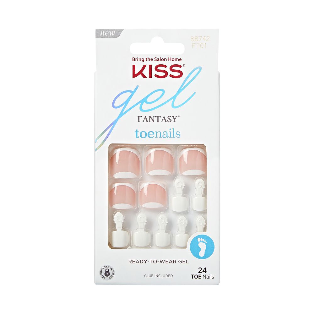 Kiss Gel Fantasy Press-On Pedicure Nails