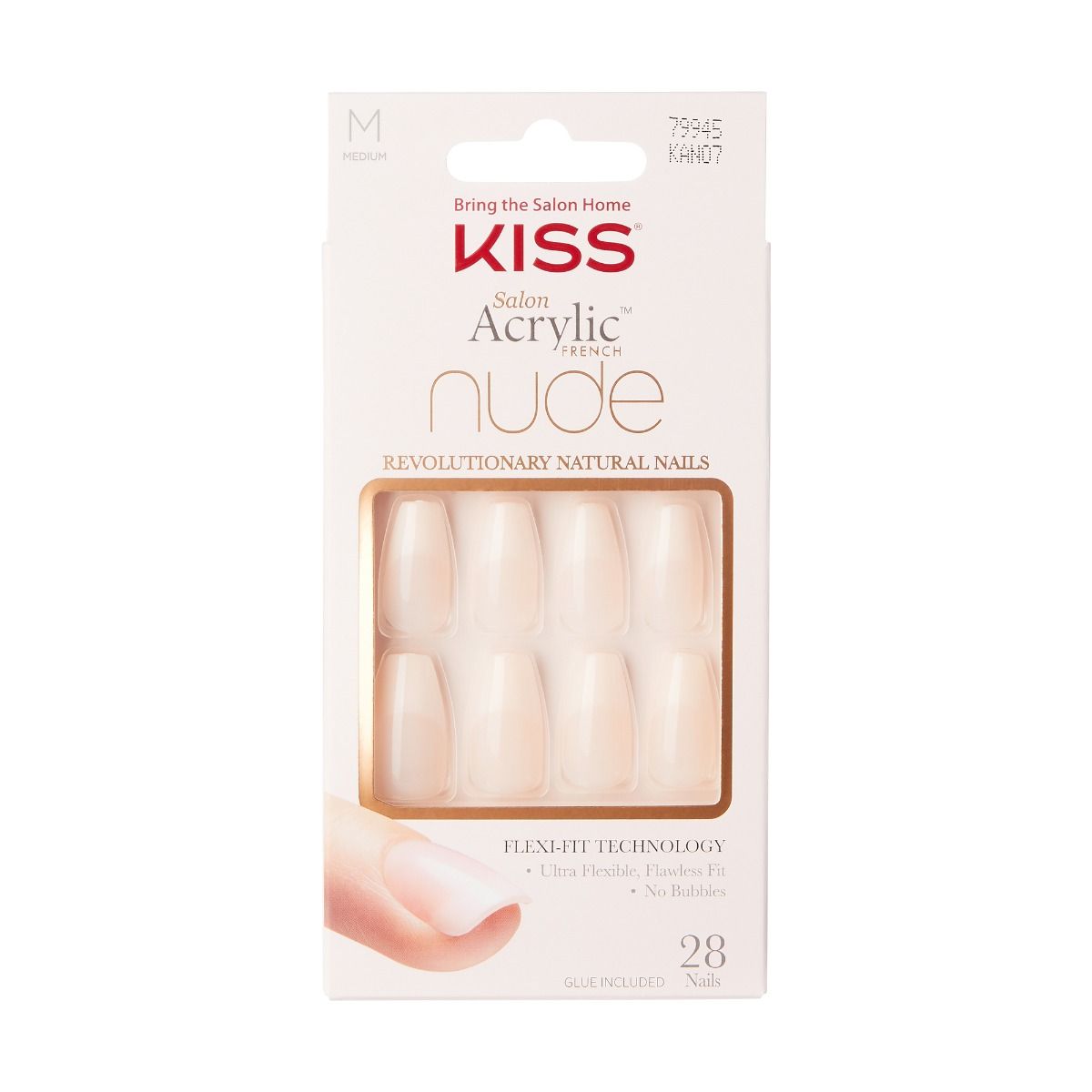 Kiss Salon Acrylic French Nude Press-On Nails