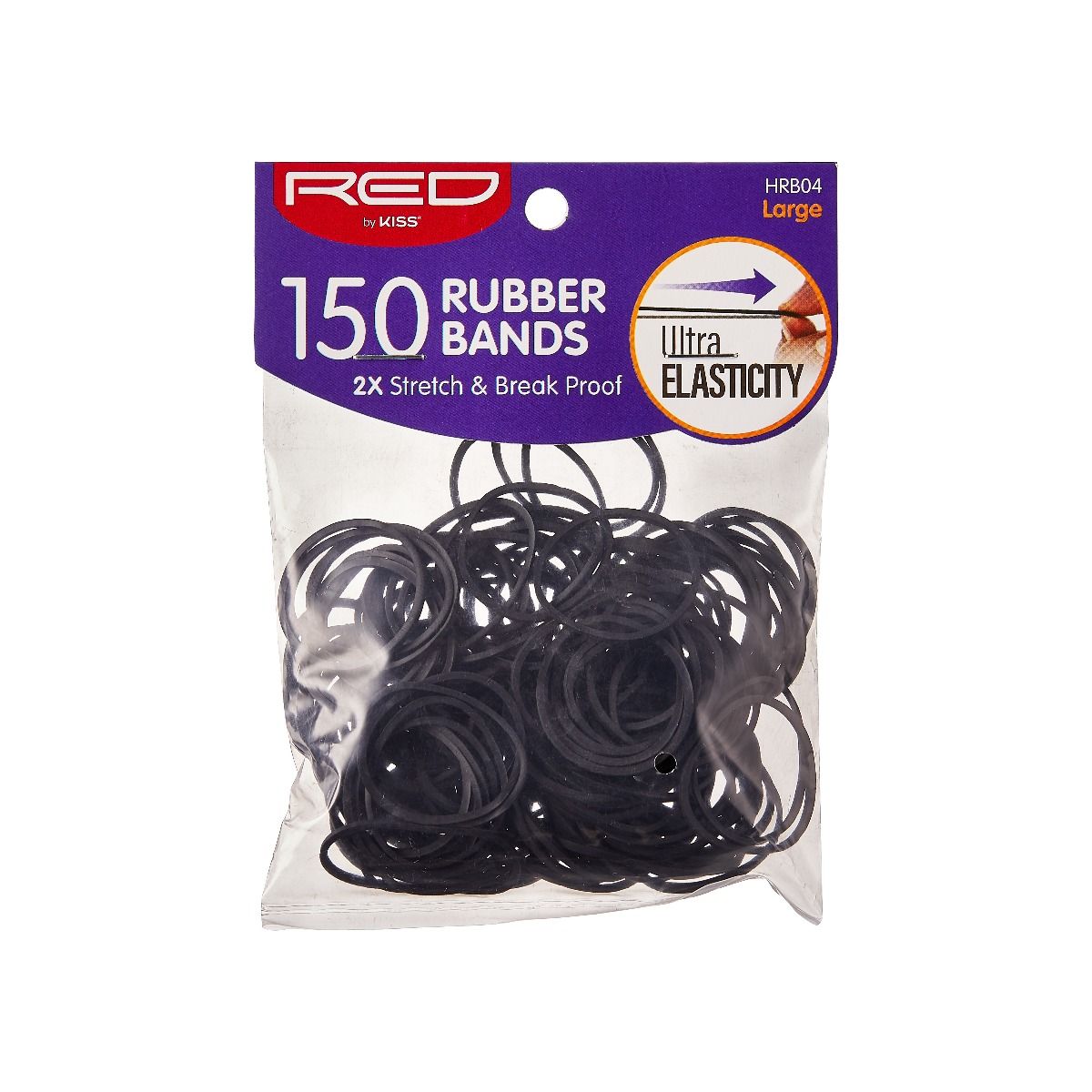 Red by Kiss Large Rubber Bands Black