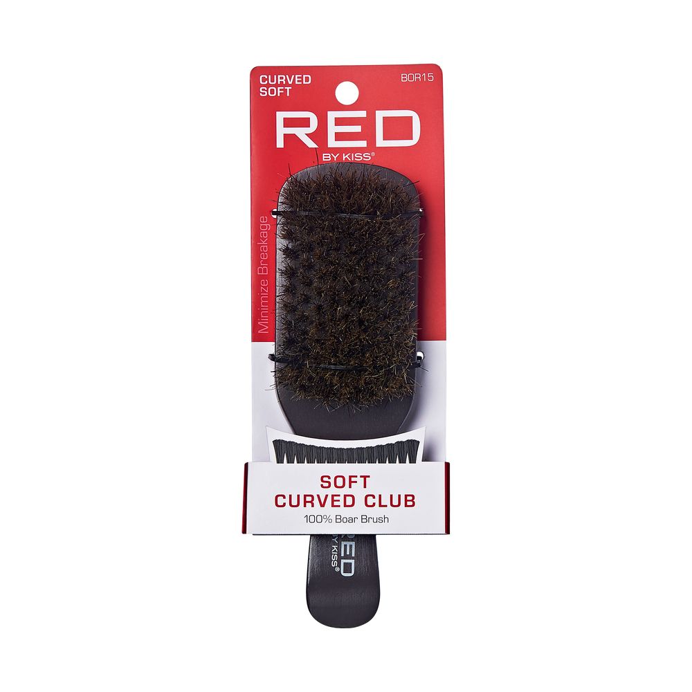 Red By Kiss Curved 100% Boar Bristle Brush