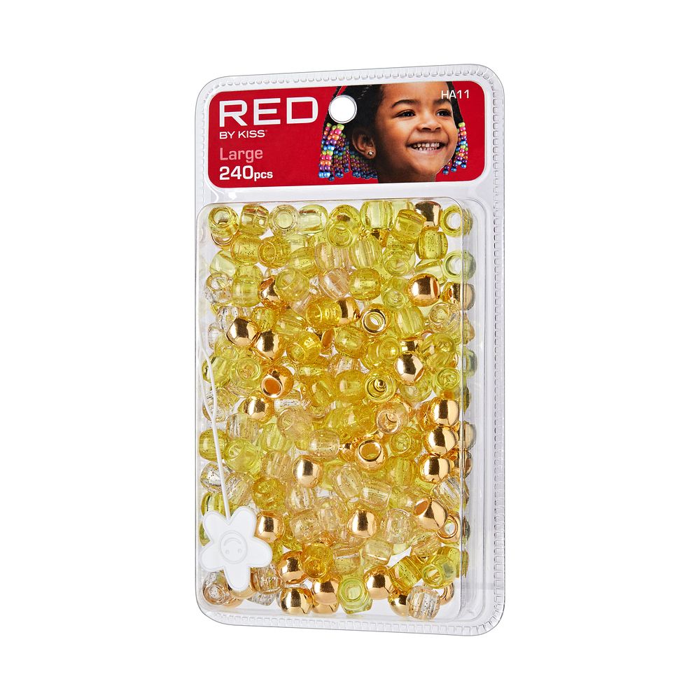 Red By Kiss Large Hair Beads 240pcs