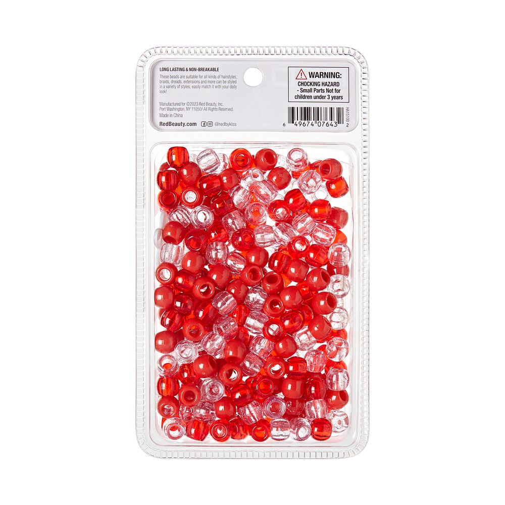 Red By Kiss Large Hair Beads 240pcs