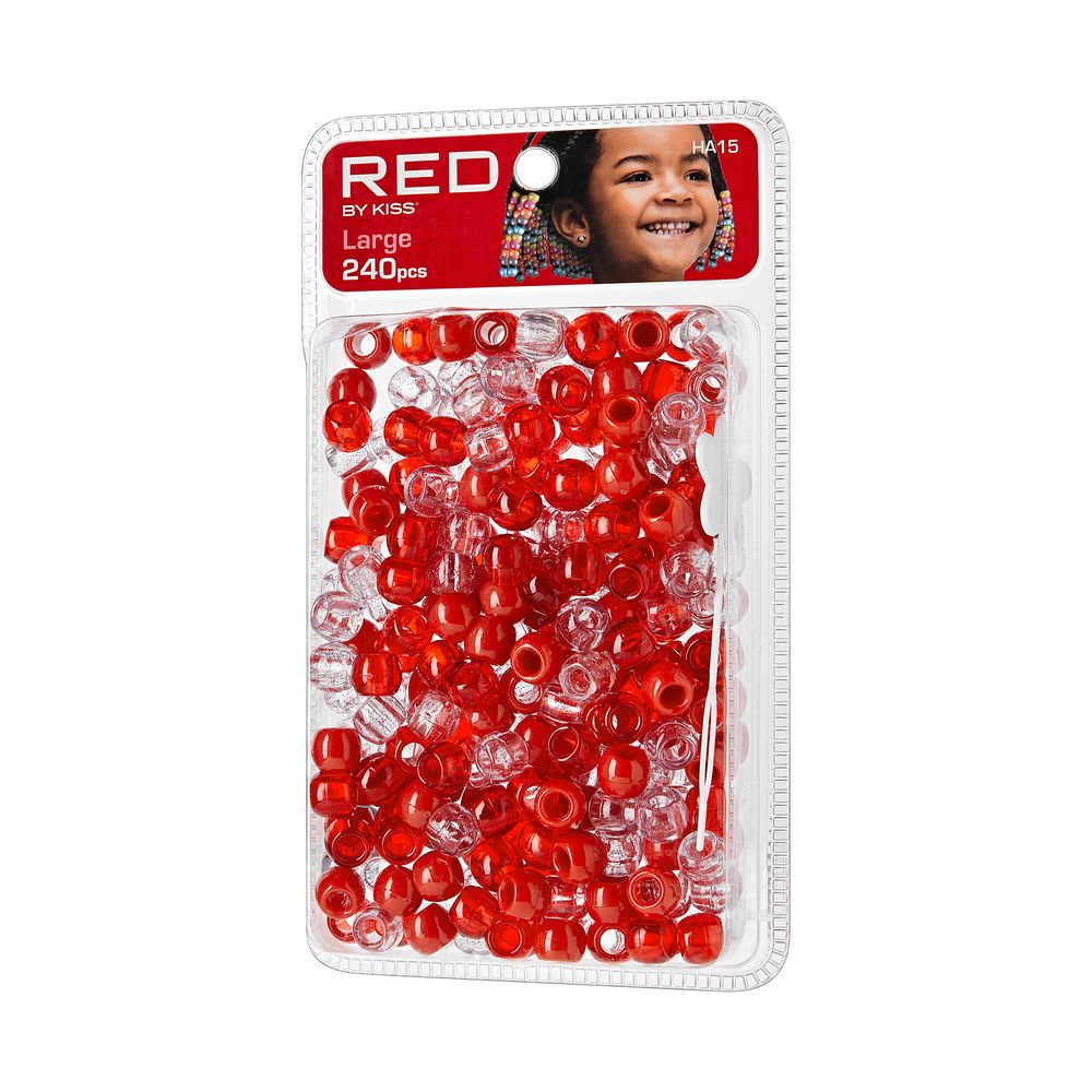 Red By Kiss Large Hair Beads 240pcs