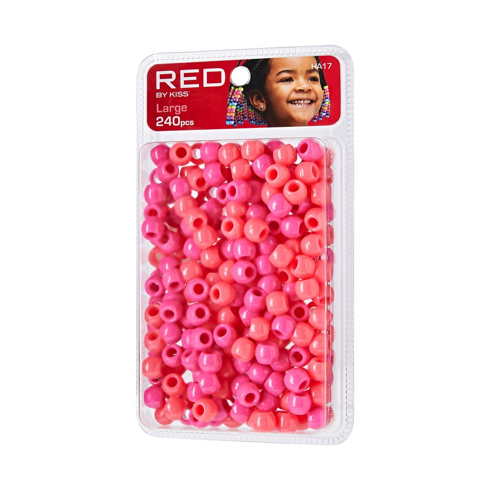 Red By Kiss Large Hair Beads 240pcs