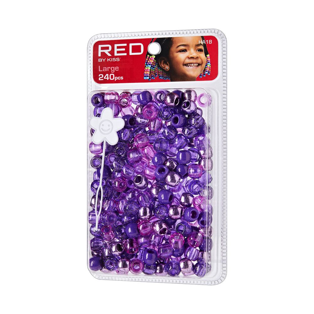 Red By Kiss Large Hair Beads 240pcs