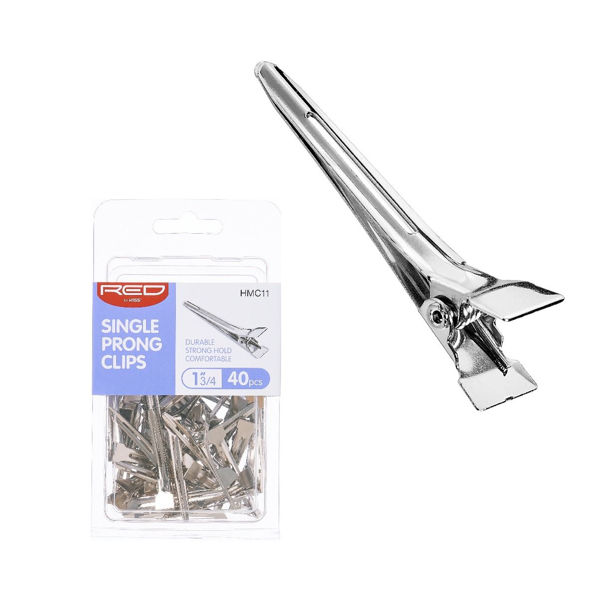 Red By Kiss 1-3/4" Single Prong Clips