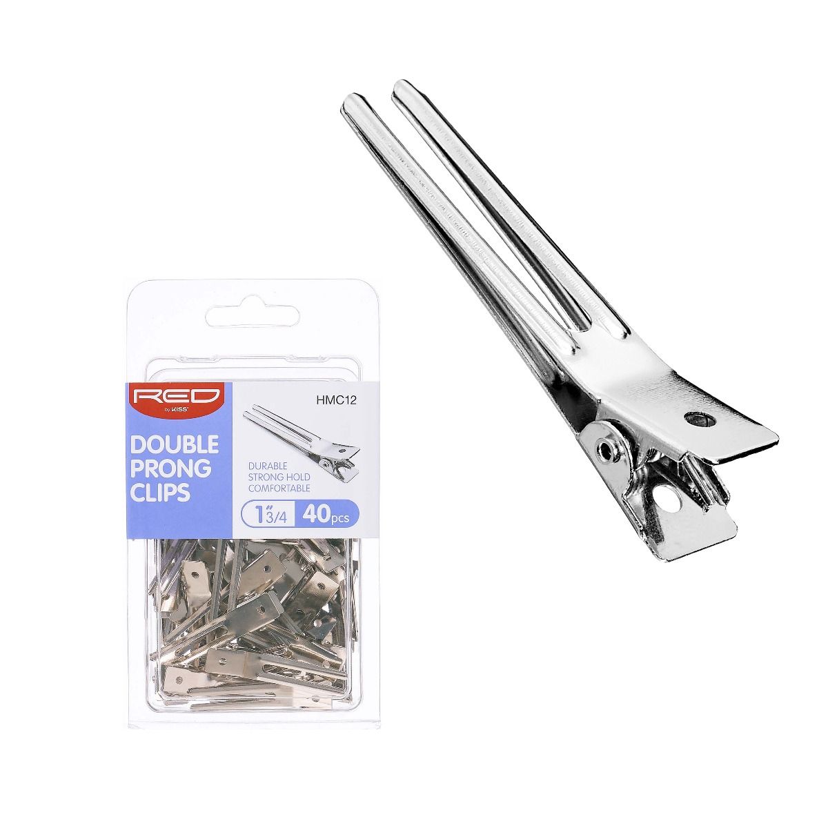 Red By Kiss 1-3/4" Double Prong Clips
