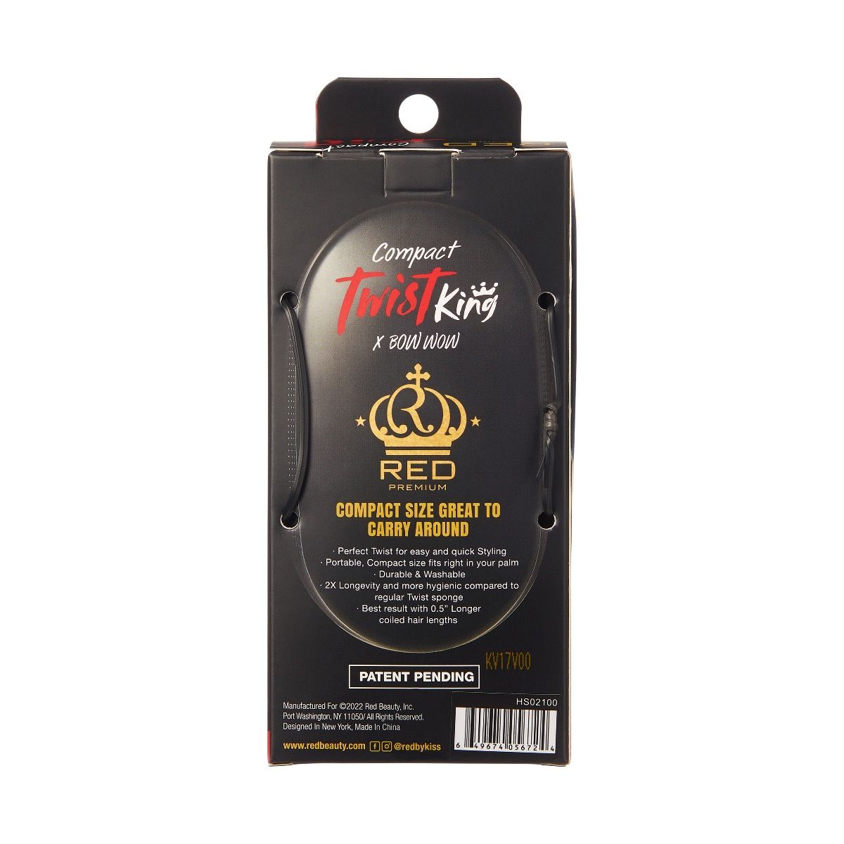Red Premium By Kiss Compact Twist King for Long Hair