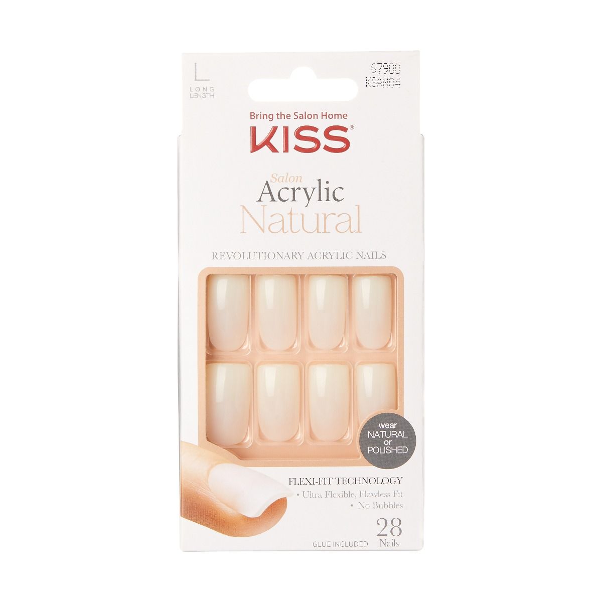 Kiss Salon Acrylic Natural Press-On Nails