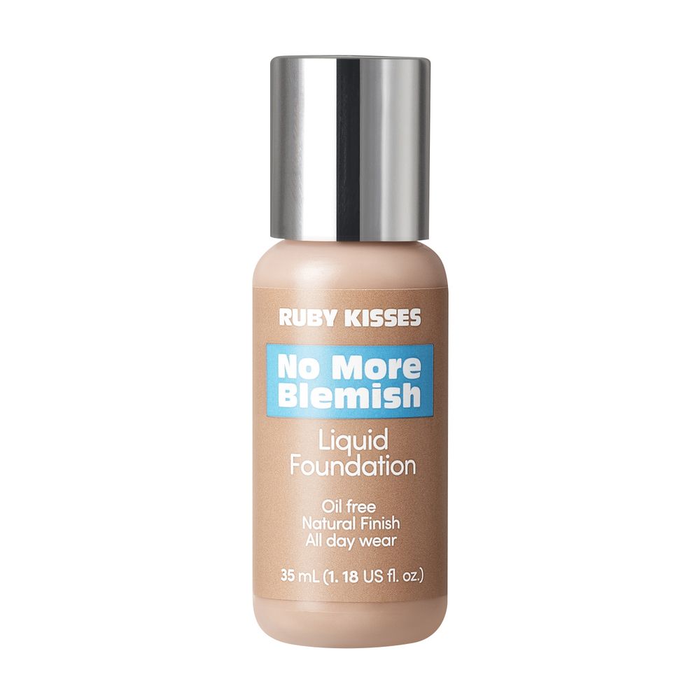 Kiss RubyKisses No More Blemish Liquid Foundation Oil Free Natural Finish All Day Wear 1.18oz