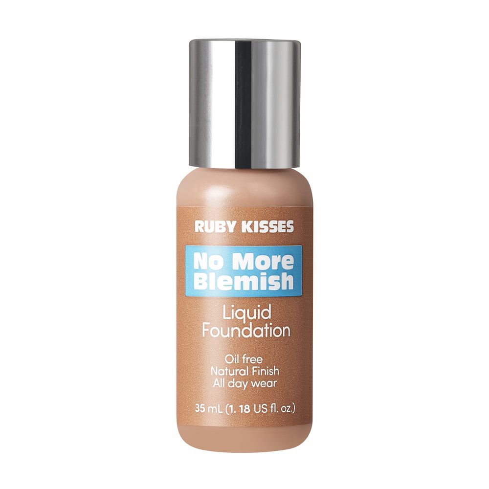 Kiss RubyKisses No More Blemish Liquid Foundation Oil Free Natural Finish All Day Wear 1.18oz