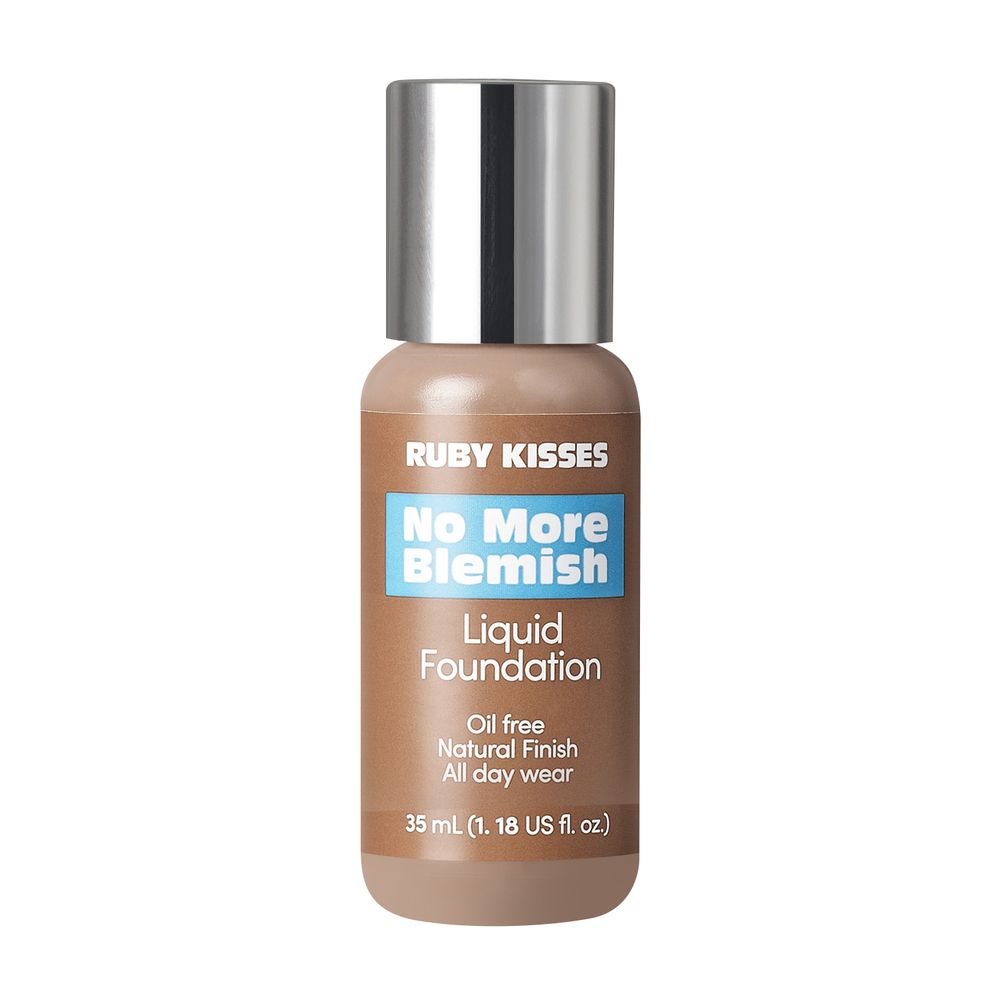Kiss RubyKisses No More Blemish Liquid Foundation Oil Free Natural Finish All Day Wear 1.18oz
