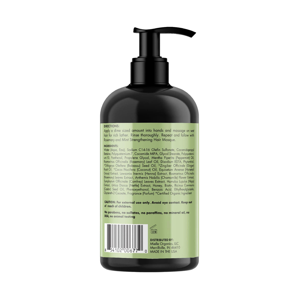 Mielle Rosemary Mint Strengthening Shampoo 12oz