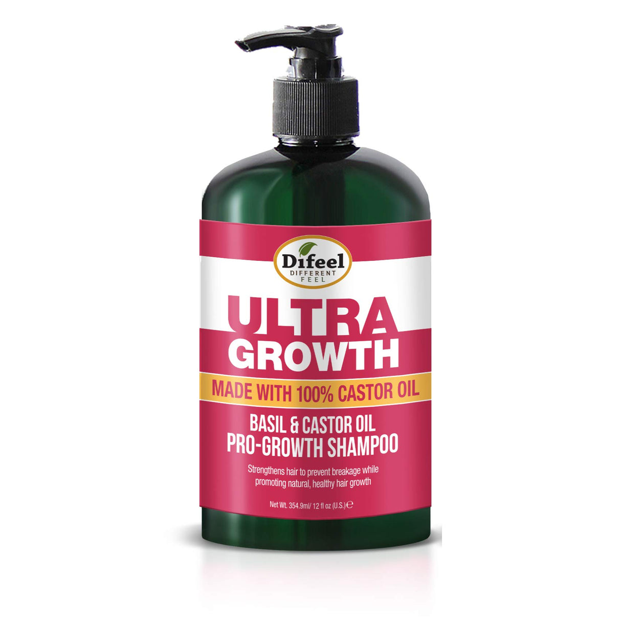 Difeel Basil & Castor Oil Ultra Growth Pro-Growth Shampoo 12oz