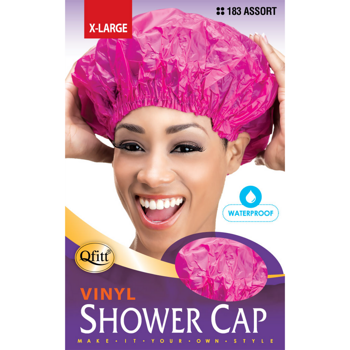 Qfitt X-Large Vinyl Shower Cap