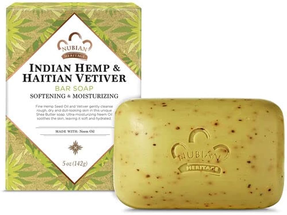 Nubian Heritage Indian Hemp & Haitian Vetiver Bar Soap 5oz