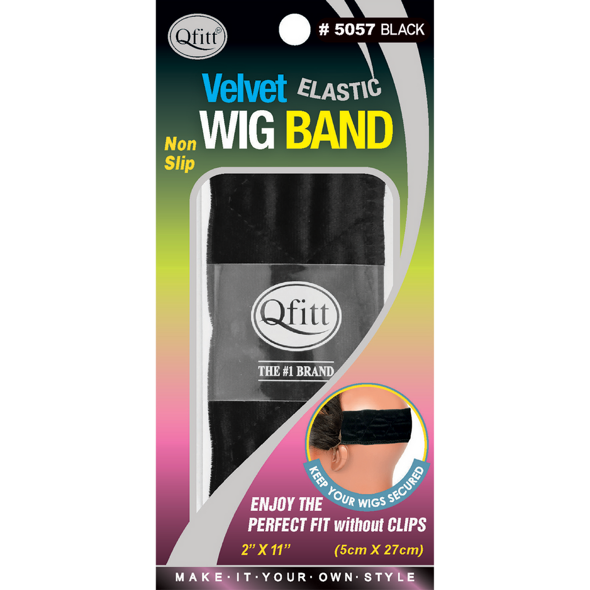 Qfitt Velvet Non-Slip Elastic Wig Band