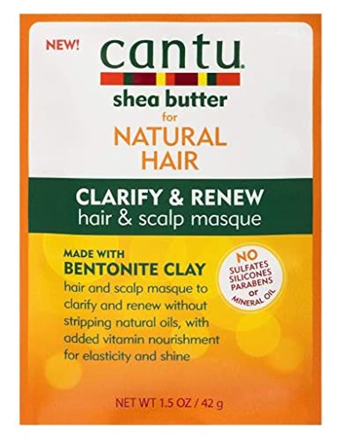 Cantu Shea Butter for Natural Hair Clarify & Renew Hair & Scalp Masque 1.5oz