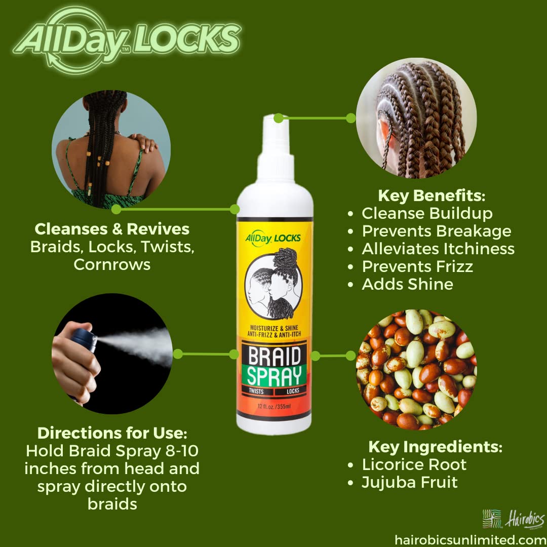 All Day Locks Braid Spray 12oz