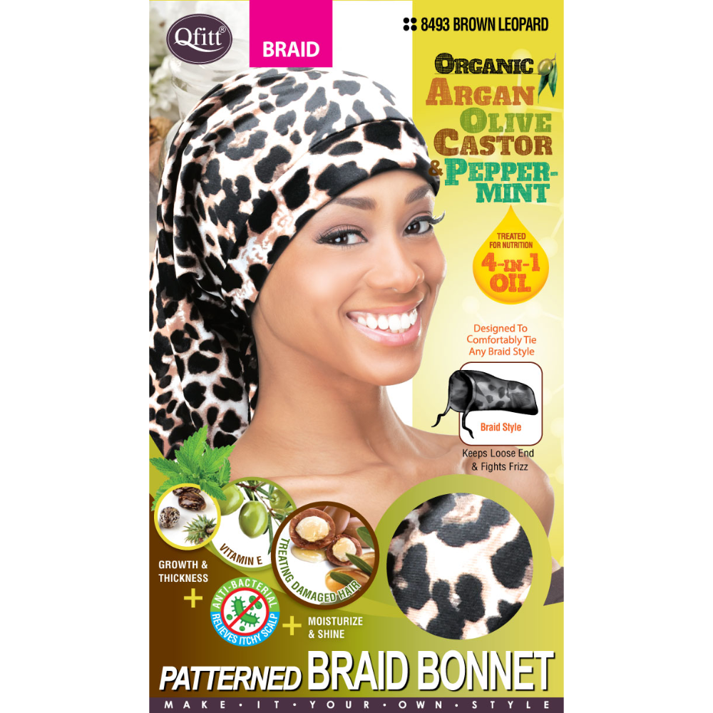 Qfitt Patterned Braid Bonnet