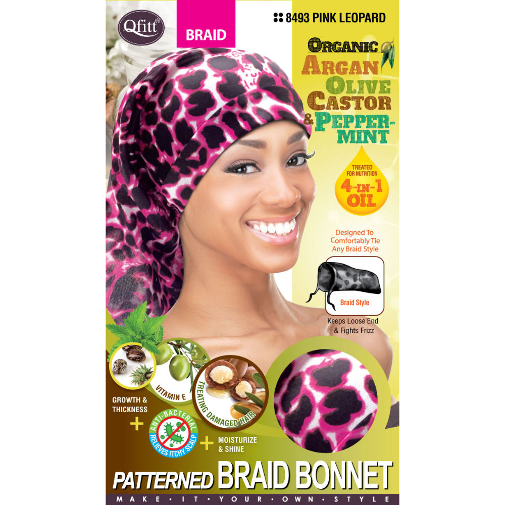 Qfitt Patterned Braid Bonnet