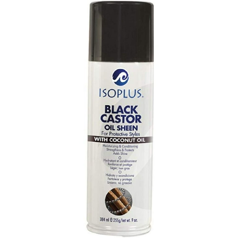 Isoplus Black Castor Oil Sheen Spray with Coconut Oil 9oz