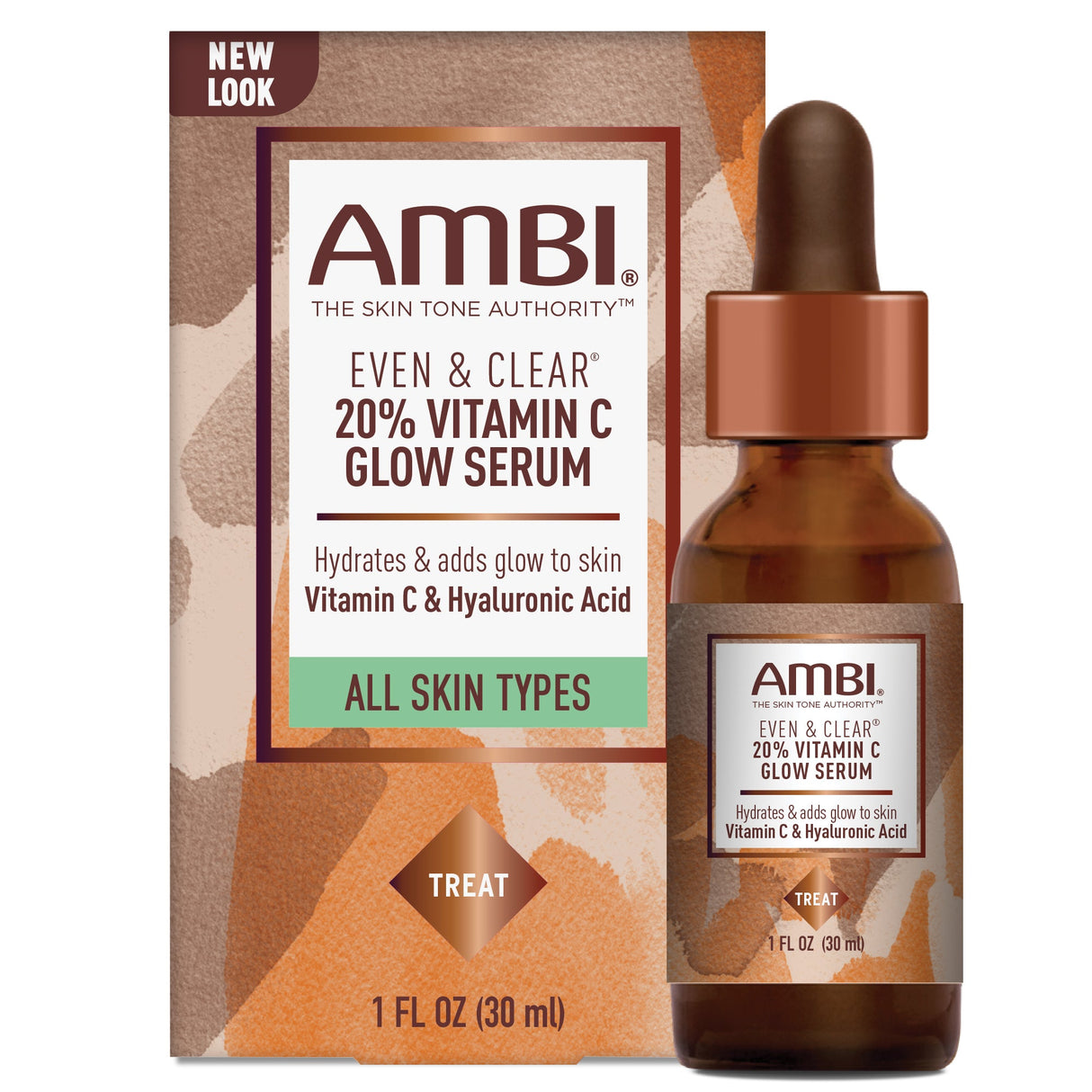 Ambi Even & Clear 20% Vitamin C Glow Serum for All Skin Types 1oz