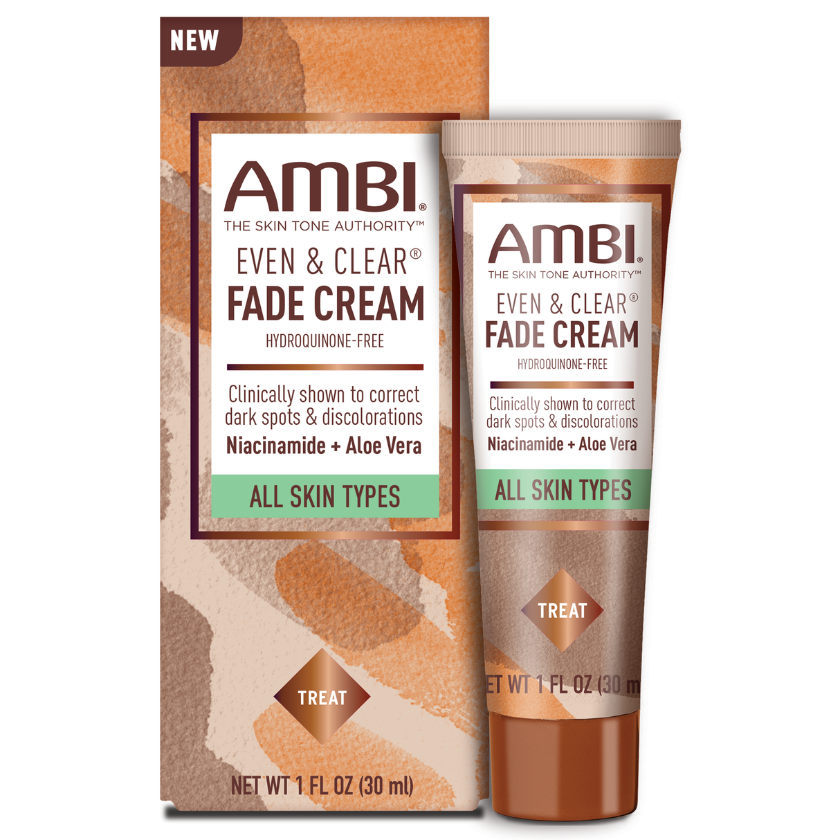 Ambi Even & Clear Fade Cream for Dark Spots & Texture 1oz