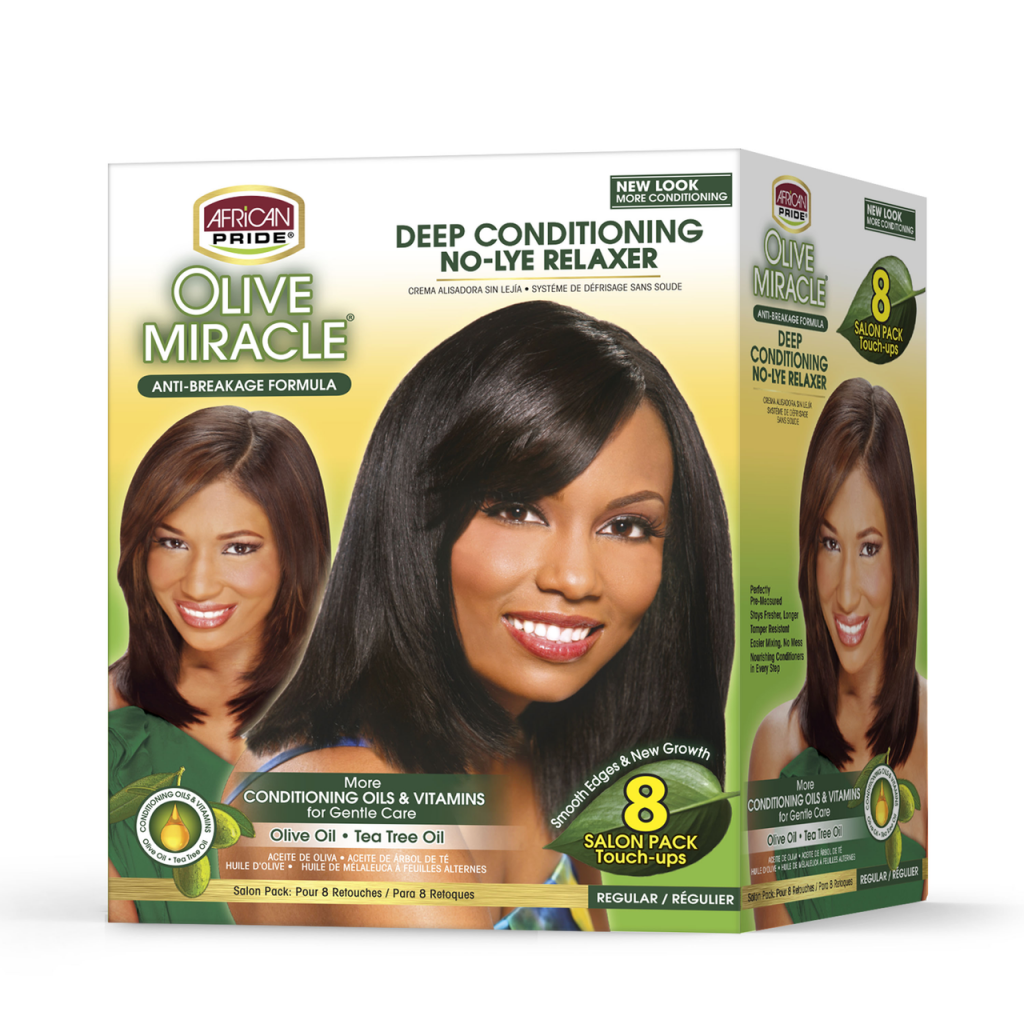 African Pride Olive Miracle Deep Conditioning Relaxer Touch-Up System 8 Applications