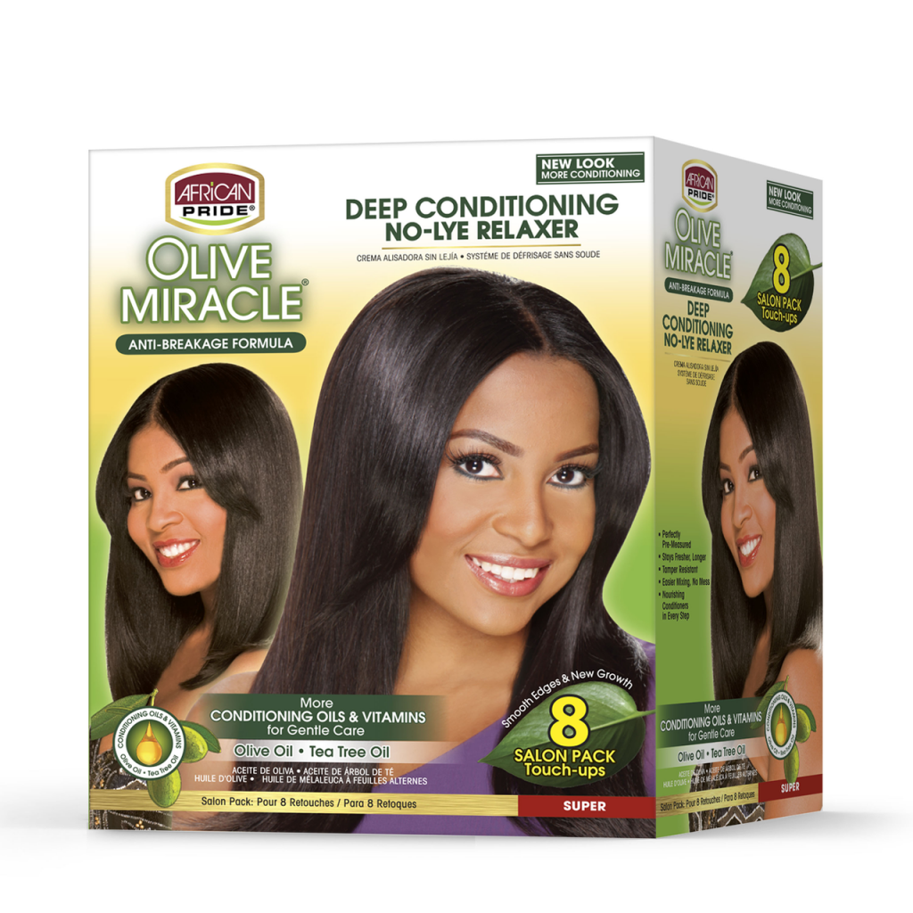 African Pride Olive Miracle Deep Conditioning Relaxer Touch-Up System 8 Applications