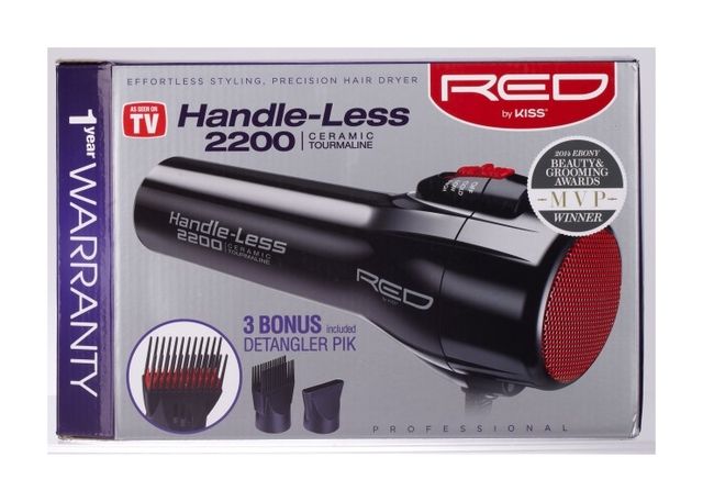 Red By Kiss 2200 Ceramic Tourmaline Handle-Less Hair Dryer