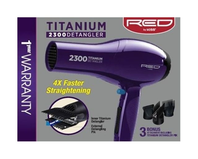 Red By Kiss 2300 Titanium Detangler Hair Dryer