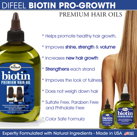 Difeel Biotin Premium Hair Oil Pro-Growth 2.5oz