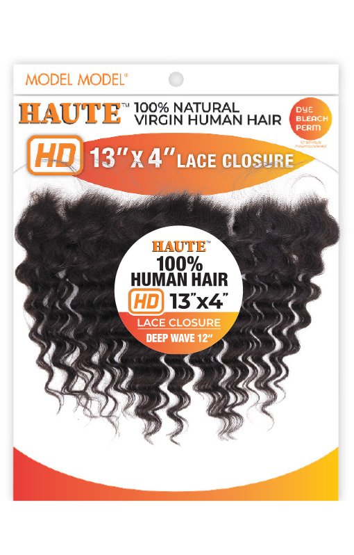 Model Model Haute 100% Natural Virgin Human Hair 13" x 4" Lace Closure