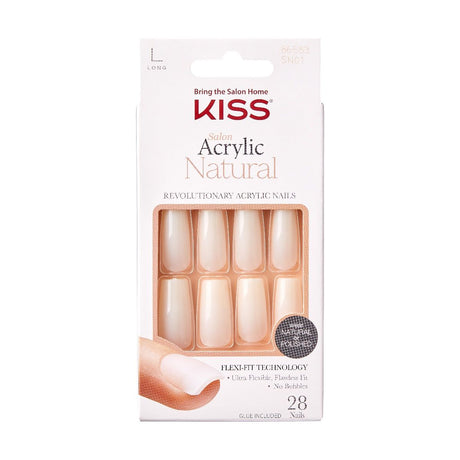 Kiss Salon Acrylic Natural Press-On Nails